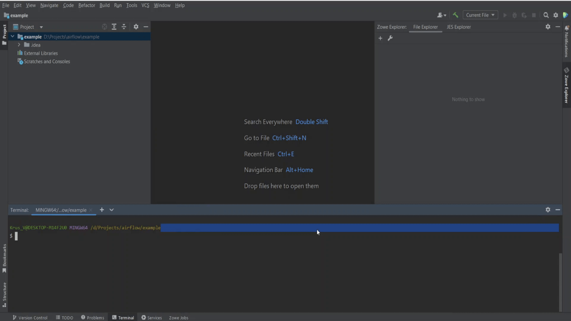Configure IntelliJ z/OSMF connection using Zowe Config v2