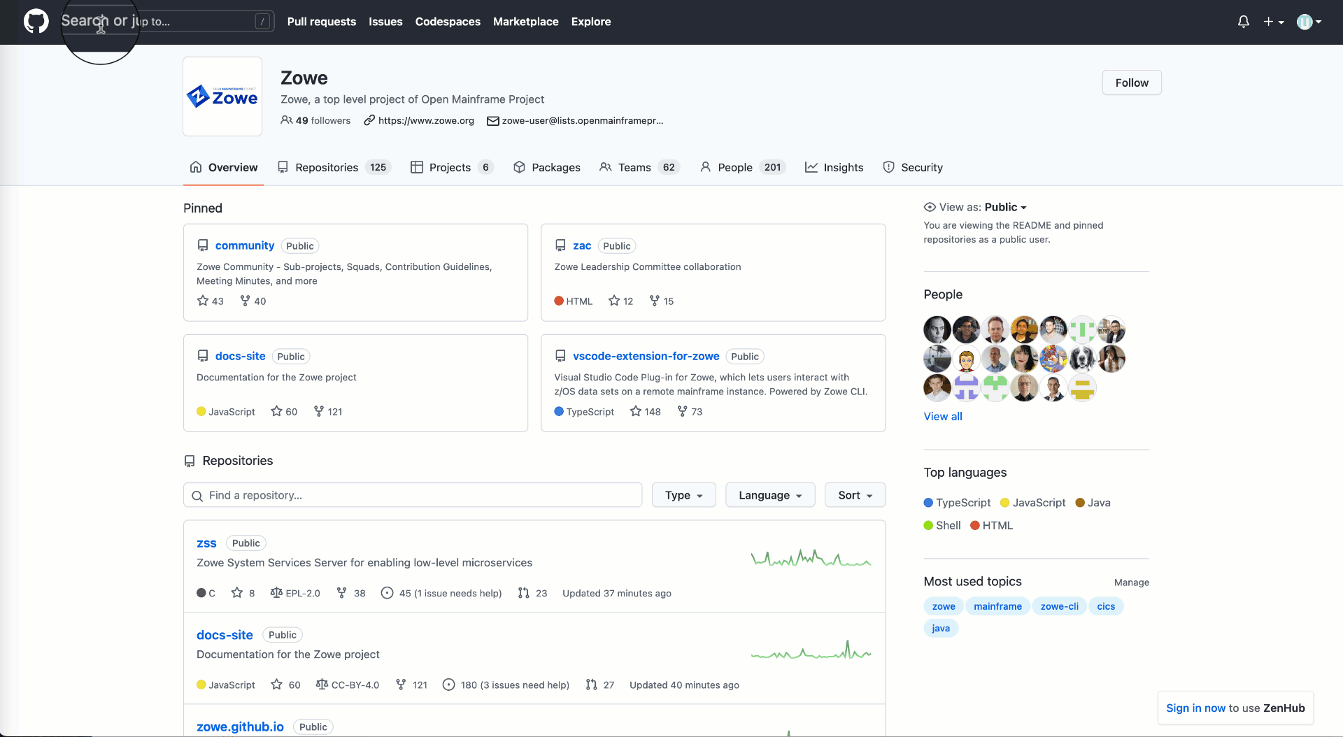 A gif to show how to search in github repo