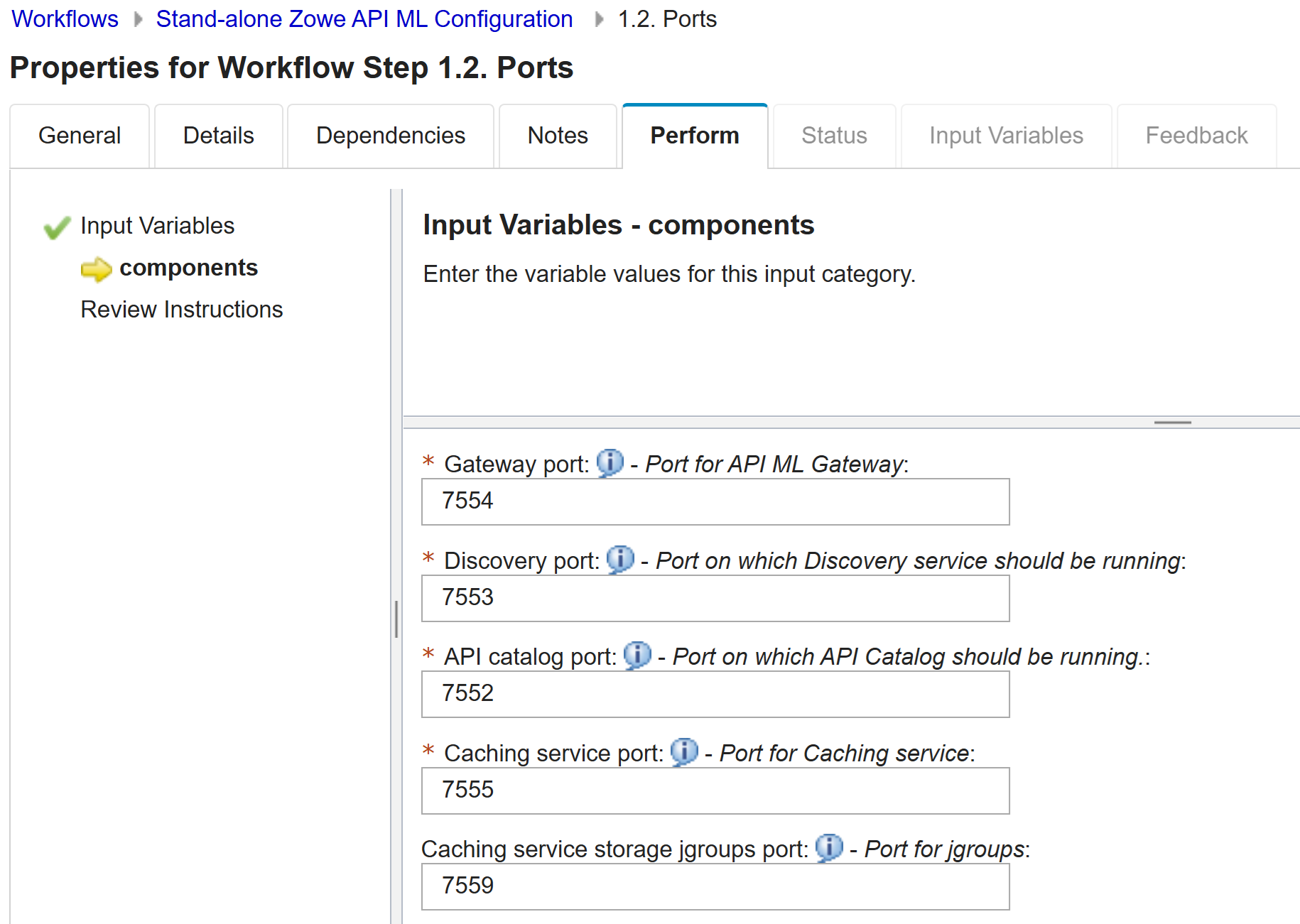 Step1.2: Ports